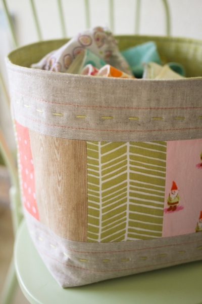 scrappy fabric basket-5460